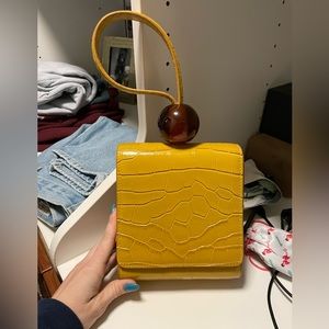 By Far yellow crocodile ball bag. Very lightly used.